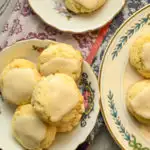 keto amaretti cookies served in vintage dishes