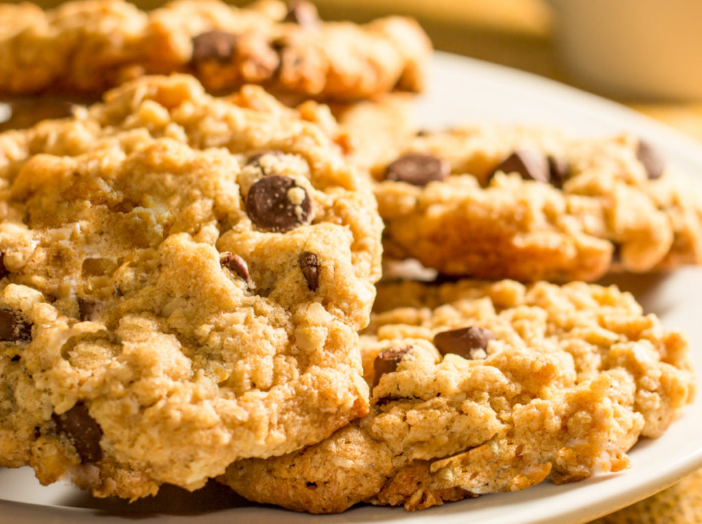 Faux oatmeal chocolate chip keto cookies