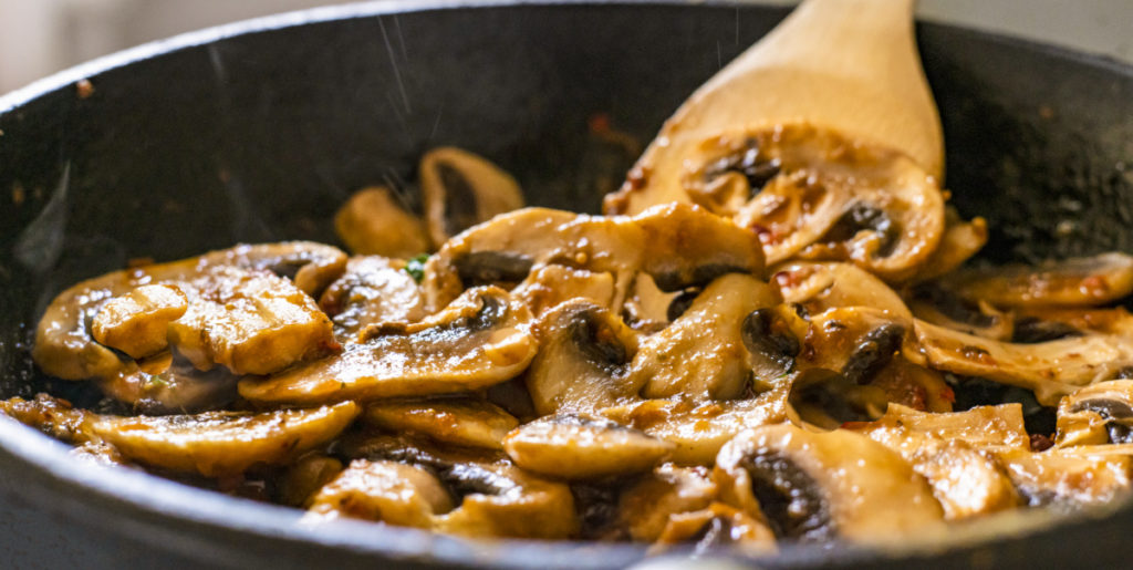 Homemade gluten-free mushroom gravy sauce