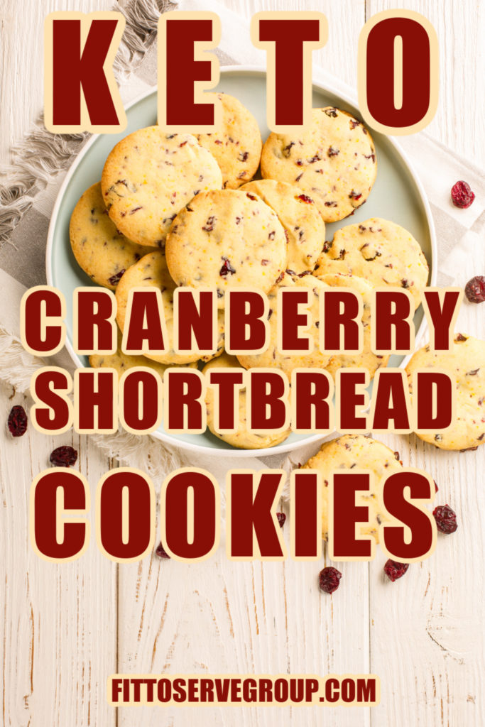 Keto Cranberry Shortbread Cookies