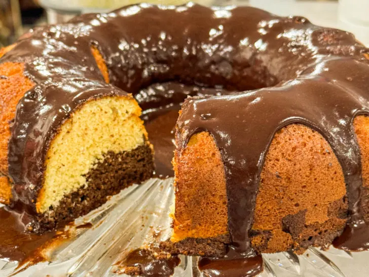 Keto buckeye bundt cake