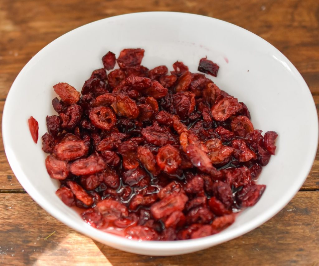 reconstituted dried sugar free cranberries