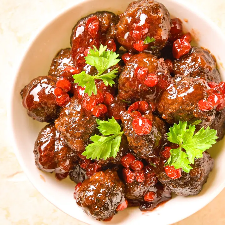 keto cranberry meatballs