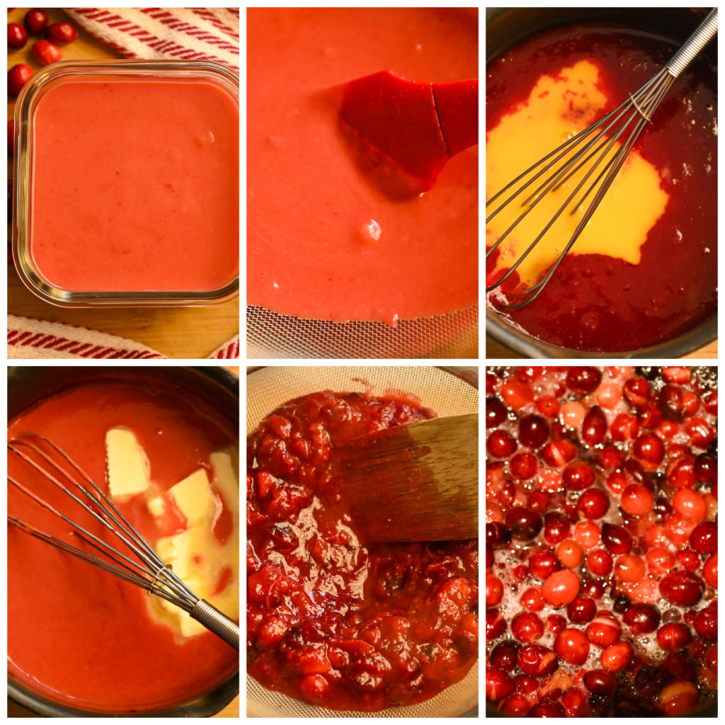 Sugar-free cranberry curd process pictures