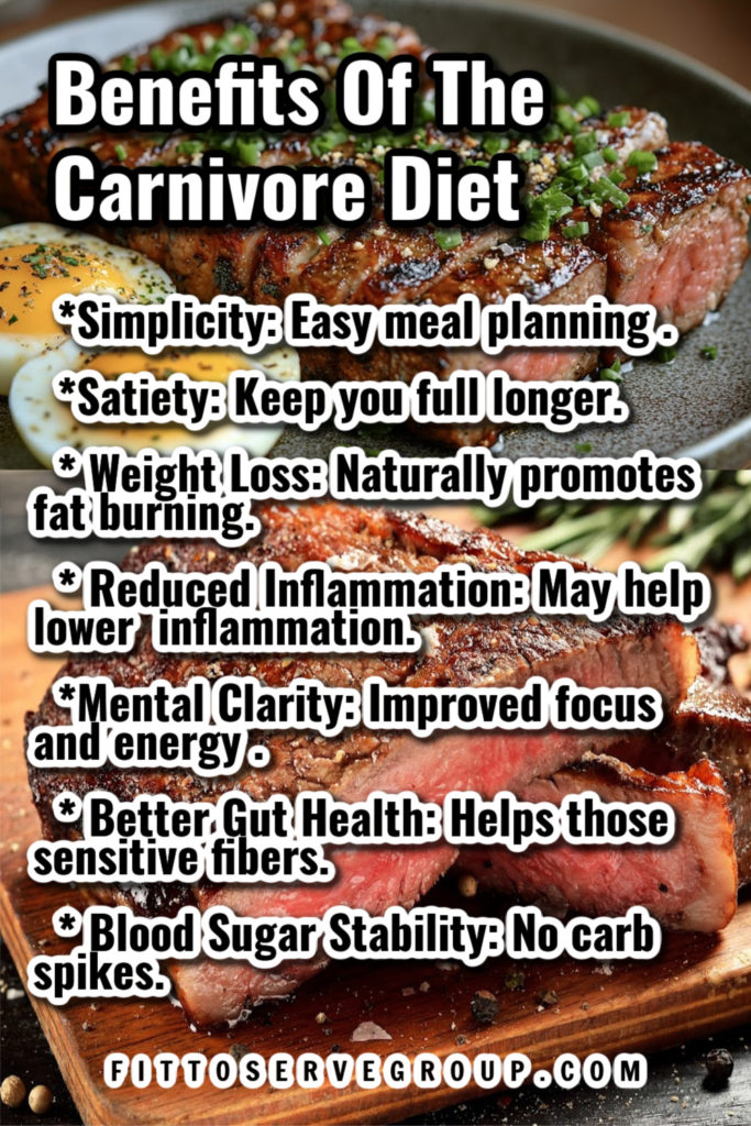 Carnivore Diet Benefits Infographic