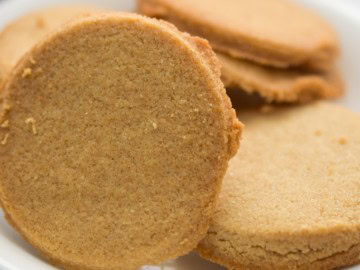 keto coconut flour shortbread cookies on a white plate 1200